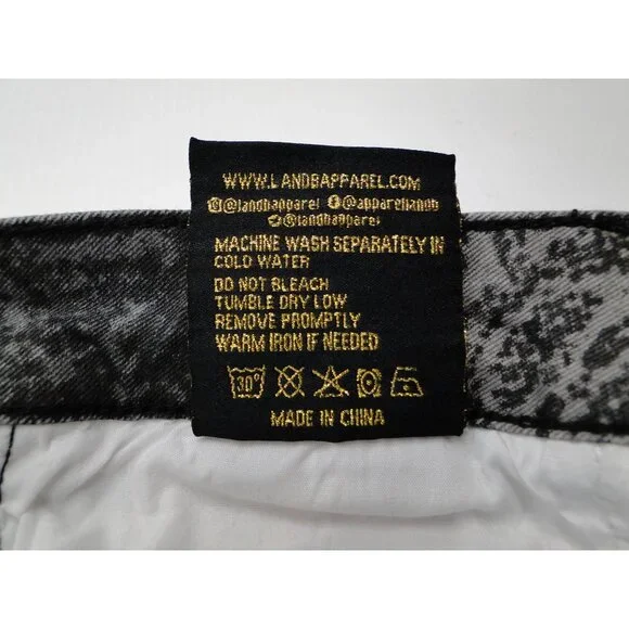 Lucky & Blessed Womens Jean Ankle Skinny Fringe Hem Gray & Black Size 4 - Picture 9 of 11